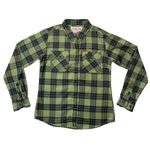 DIXXON Flannel Co. 38 Special Tartan Plaid Flannel  Pearl Snap Woman's Sz Medium